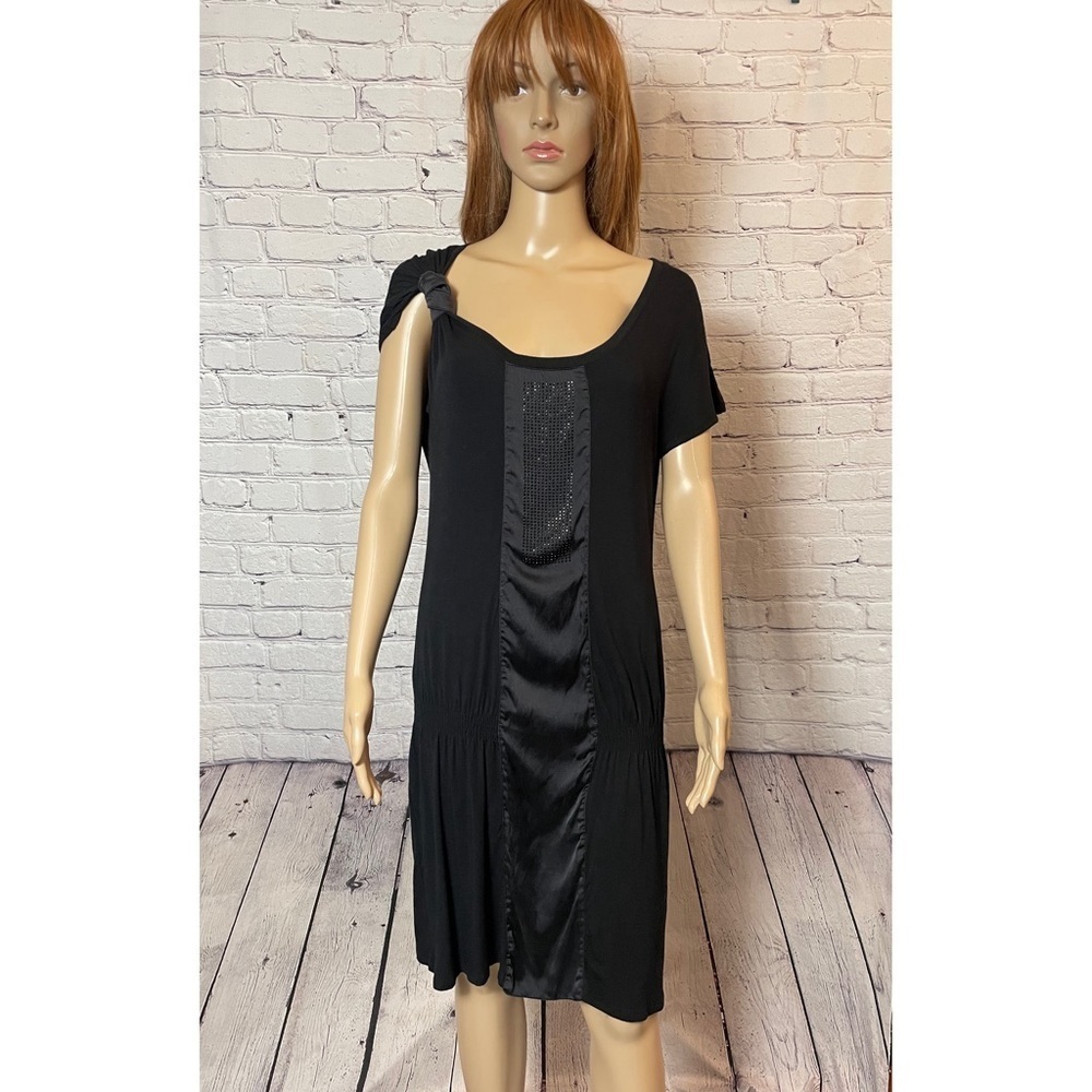 Liu Jo Sleeveless Viscose Silk Black Dress Size M